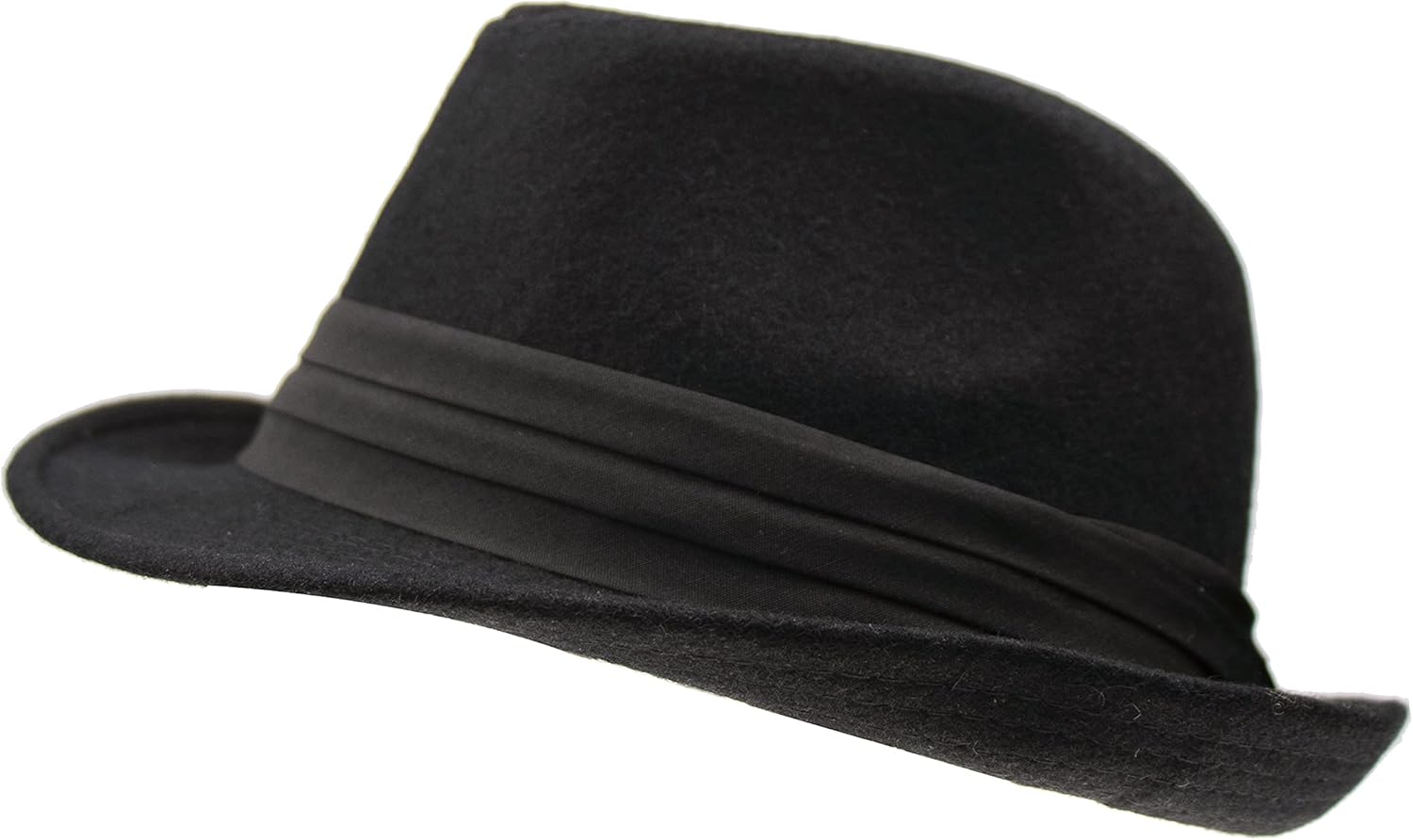Kid's Short Brim Black Trilby Fedora Hat - Boys Manhattan-Hat Gangster Fedora hat for 4-10 Years Old - Image 7