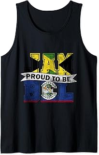 Jamaica and Belize Mix Half Jamaican half Belizean Heritage Tank Top