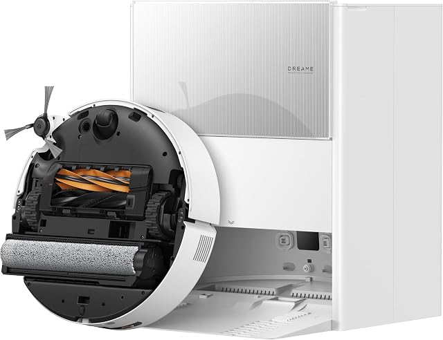 DREAME Aqua10 Ultra Roller Robot Vacuum, Roller Self-Cleaning, 30,000Pa Suction, 100% Detangling, Carpet Protection, Clears 3.15in Obstacles, Self-Empty, AI Camera Avoidance Tech, Smart Voice Control