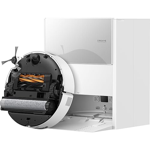 DREAME Aqua10 Ultra Roller Robot Vacuum and Mop & 30,000Pa Suction, Self-Cleaning Dock & Extending Roller Mop, Heat-Washes & Dries, Carpet Protection, AI Camera & LiDAR Avoidance Tech, Voice Control