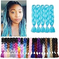 Vista 117 de Benehair 1 paquete de 1 paquete de extensiones de cabello trenzado de 24 pulgadas, extensiones de cabello sintético de alta temperatura, extensiones