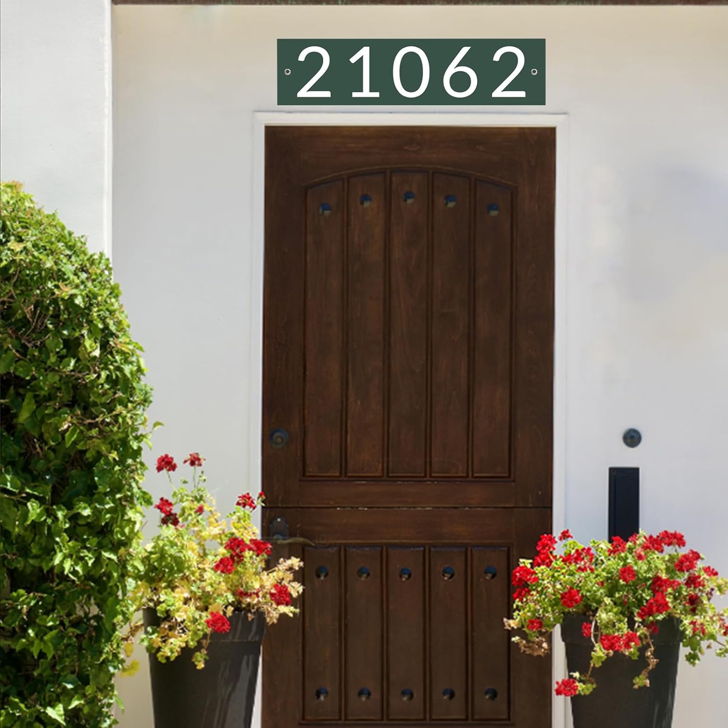 Custom Address Sign for House，Aluminum House Number Plaque Horizontal Address Sign Personalized Reflective House Numbers for Mailbox，Suitable for Mailbox, Driveway, Outdoor