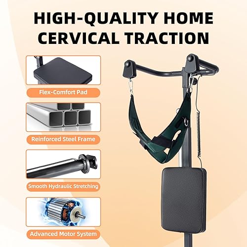 Miniatura 3 de Dispositivo de tracción cervical para el cuello, dispositivos de descompresión de cuello para alivio del dolor de cuello y tensión muscular,
