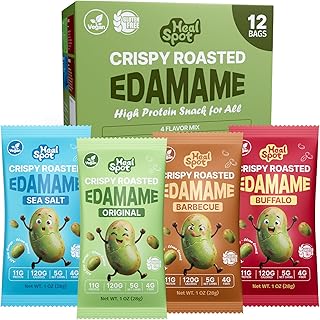 Healspot Edamame Beans 11g High Protein Snacks, Crunchy, Low Carb|High Fiber|NON-GMO|Reduced Sodium Snacks Roaseted Edamame, Healthy Snacks for adults and Children, Family&Office&Lunch-Box Snacks