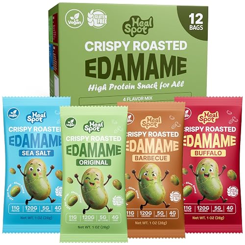 Healspot Edamame Beans 11g High Protein Snacks, Crunchy, Low Carb|High