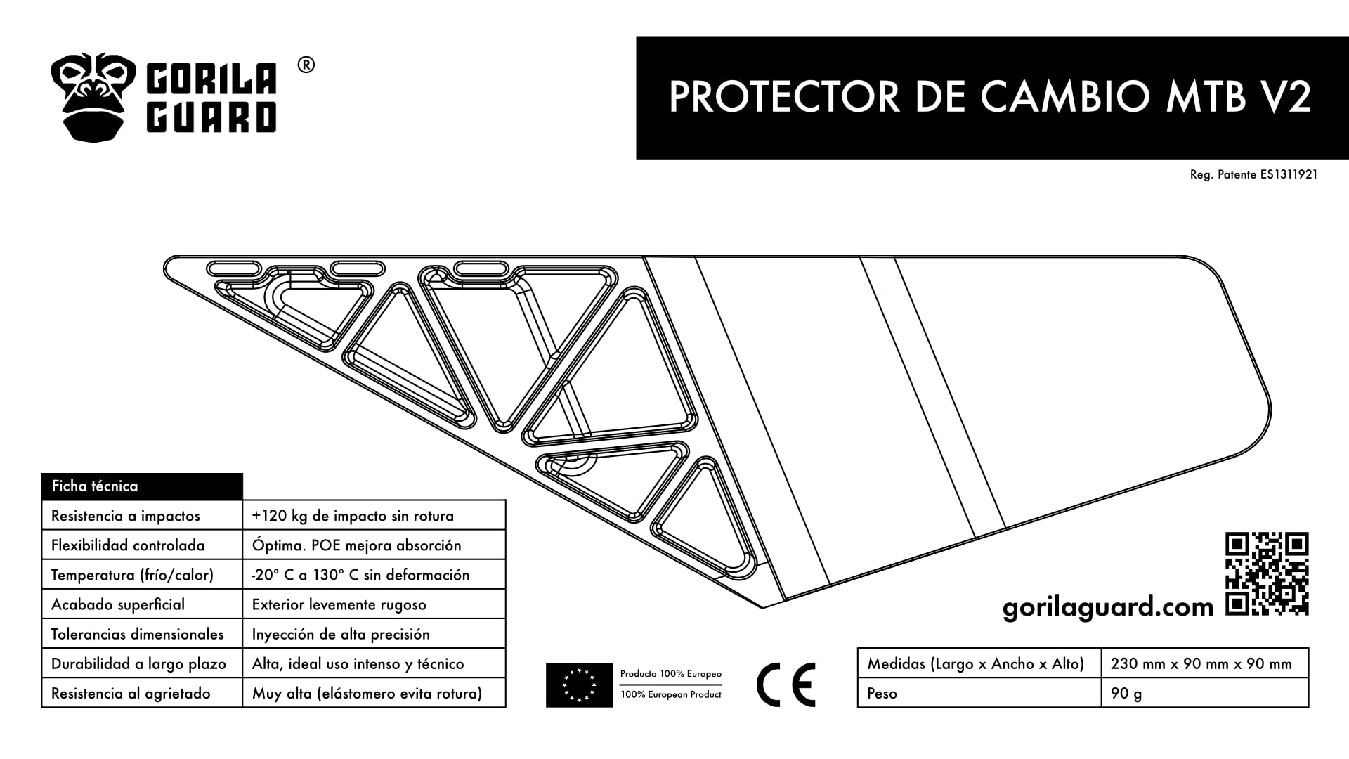 Protezione per il cambio MTB | Alta resistenza per terreni estremi | Protezione deragliatore compatibile con mountain bike