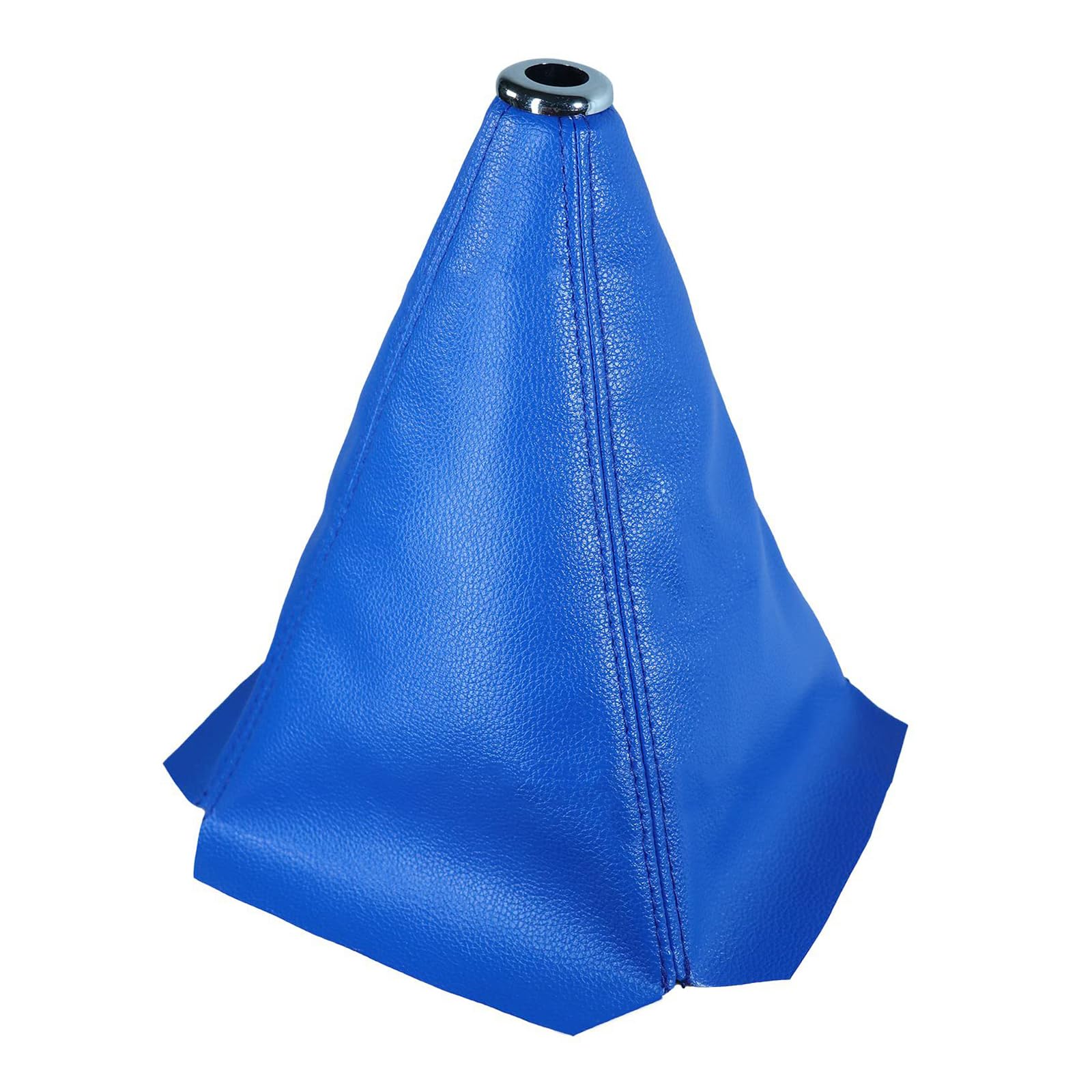 Crffz Blue Line Shifter Boot Cover Knob Pu Leather For Automatic/Manual Gear Car