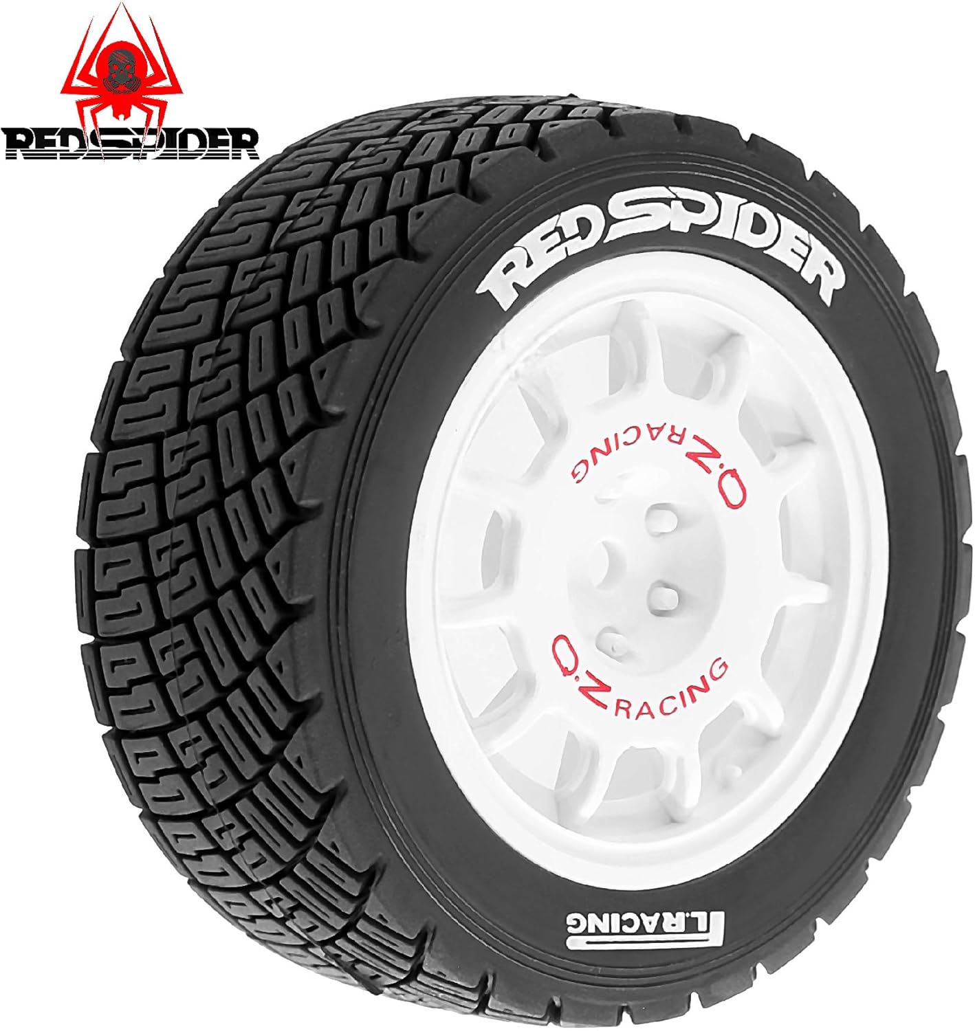 1/10 1/8 RC On-Road Tires 78mm OD RC Rally Racing Tyres 12mm Hex Plastics Wheel Tires Set Fit for 1/10 RC On-Road HPI CEN M-Sport WRC XTS-f10 ﻿ (White)