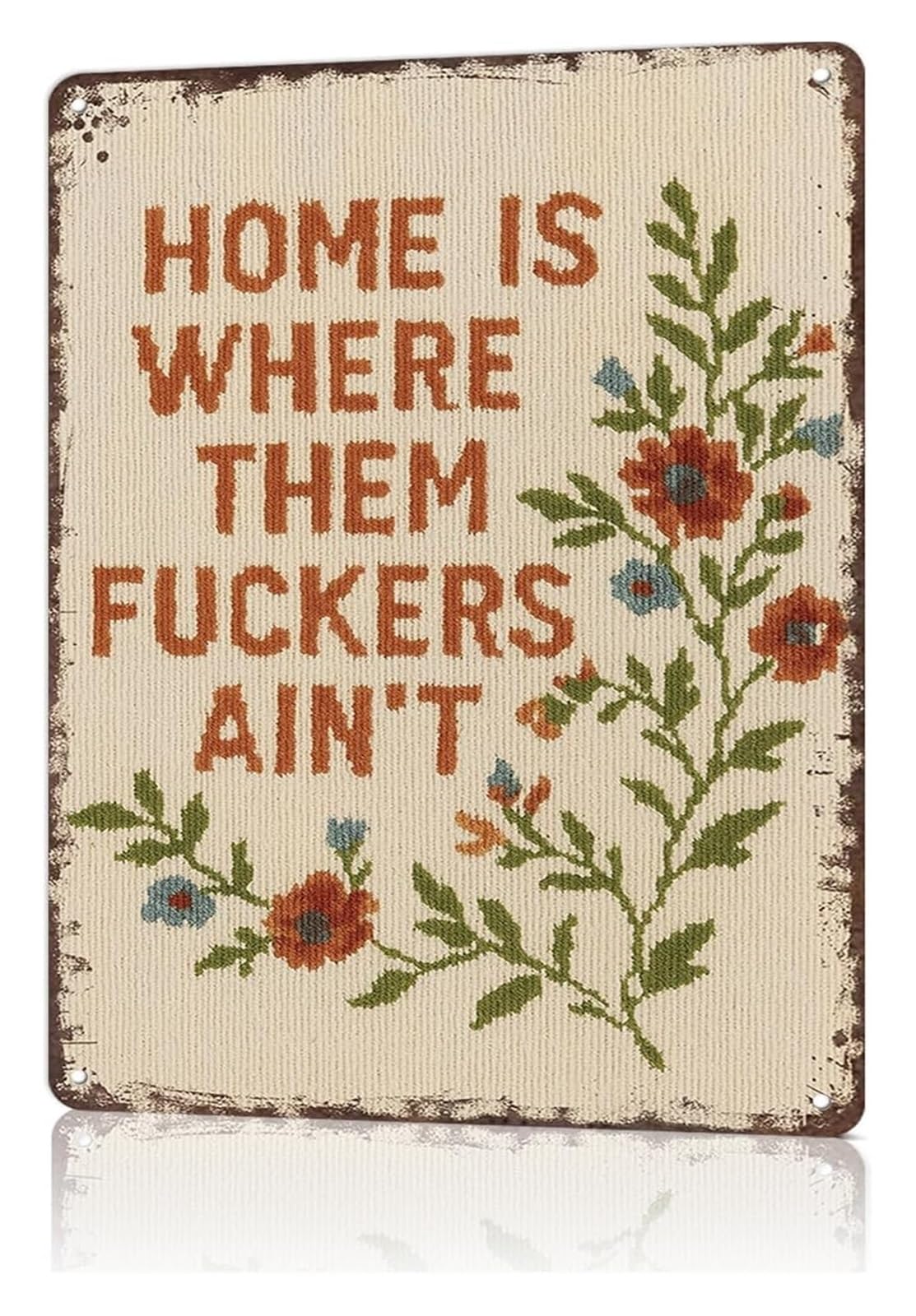IDGTTLDF Witty Home Is Where Them Haters Aint Tin Plate Novelty Sign for Garage Man Cave Pub Lounge 8 X 12 in