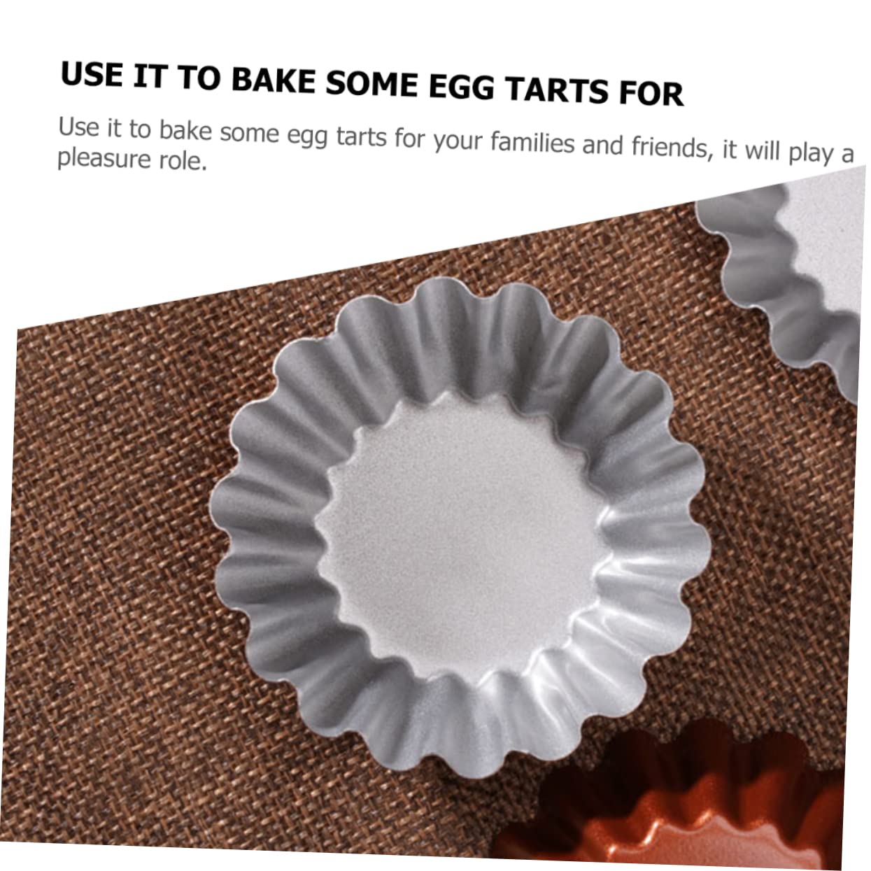 Cabilock 4 Juegos Molde Redondo Para Tarta De Huevo Taza De Muffin De Tarta Molde Para Tarta De Huevo Conveniente Molde De Budín - Moldes Para Tarta Brown Acero De Alto Carbono 6 Piezas * 4