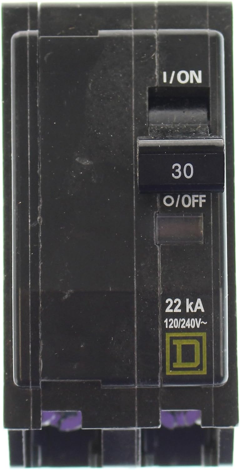 SCHNEIDER ELECTRIC Miniature 240-Volt 30-Amp QOB230VH Molded Case Circuit Breaker 600V 35A