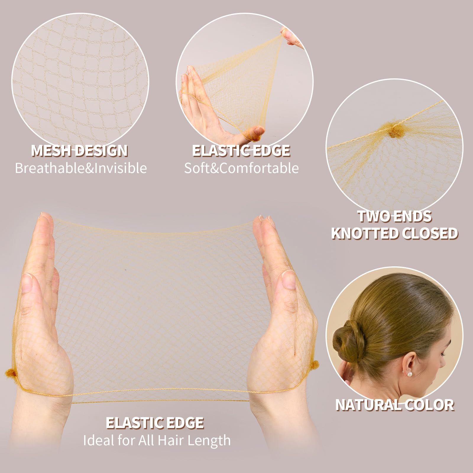 Juego de 7 donas de pelo para moños (1 extragrande, 2 grandes, 2 medianas y 2 pequeñas), 10 redes invisibles para moños, 20 alfileres, 5 lazos elásticos para el cabello, color negro, máquina 4