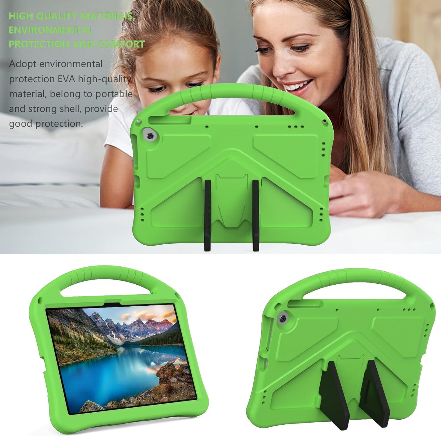 Tablet PC Bags Cases Sleeves Compatible With Google Pixel Tablet 11 2023 Tablet Case, Lightweight EVA Kid Friendly Shockproof Case, Dropproof Impact Resistance Protective Handle Stand Cover with Shoul