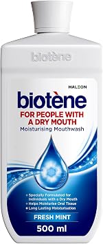 Biot ne Dry Mouth Mouthwash, Moisturising & Alcohol Free Oral Wash, for Dry Mouth Relief, 500ml