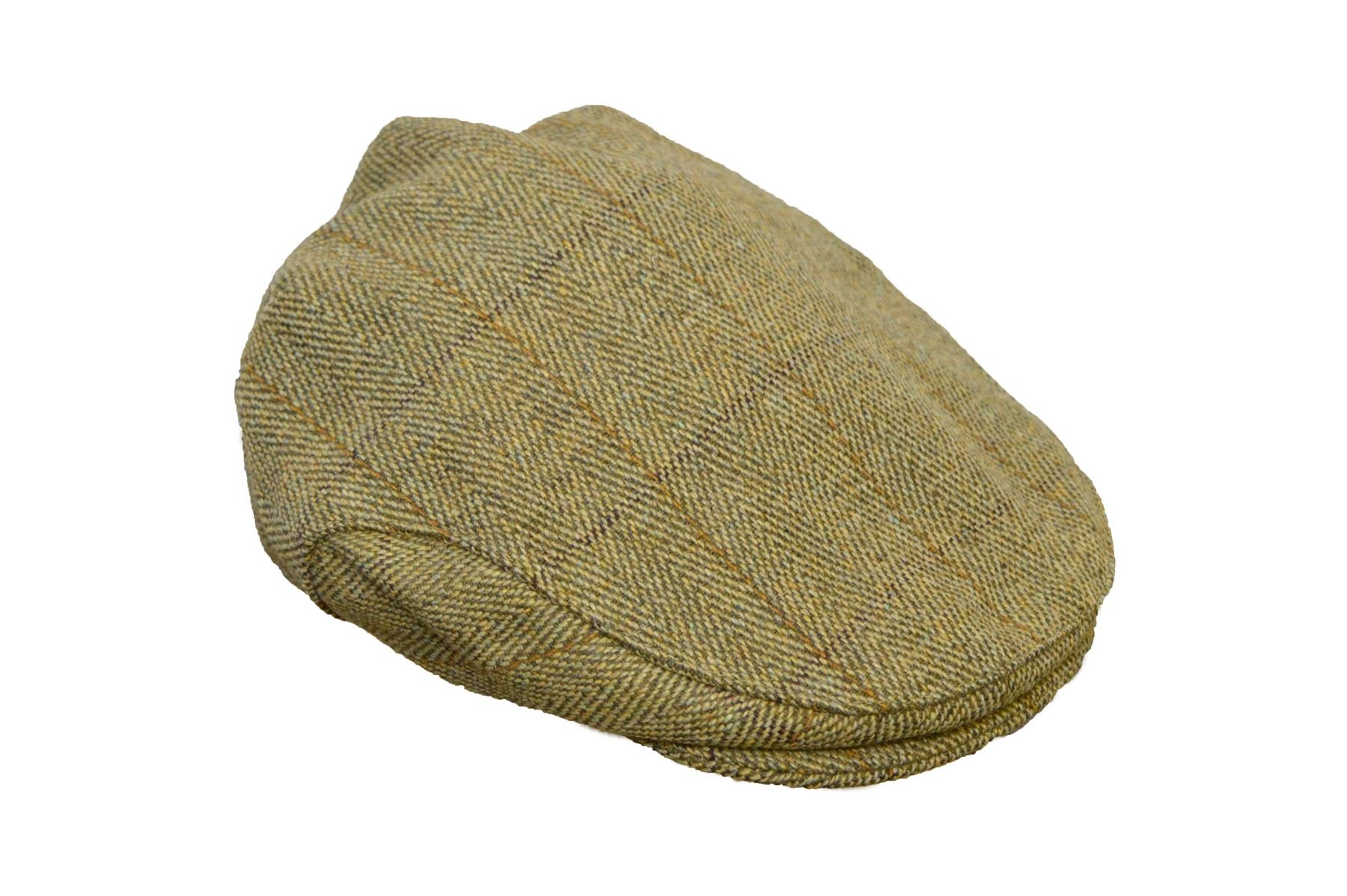 WALKER AND HAWKES Tweed Flat Cap Derby Light sage
