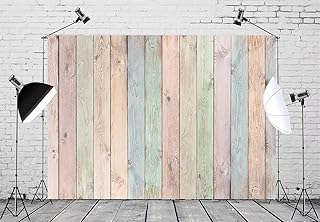 BELECO 8x6ft Fabric Wood Backdrop Pastel Colored Wood Planks Texture Phtography Backdrop for Birthday Party Baby Shower Boy Girl Product Photoshoot Pets Photo Background Props