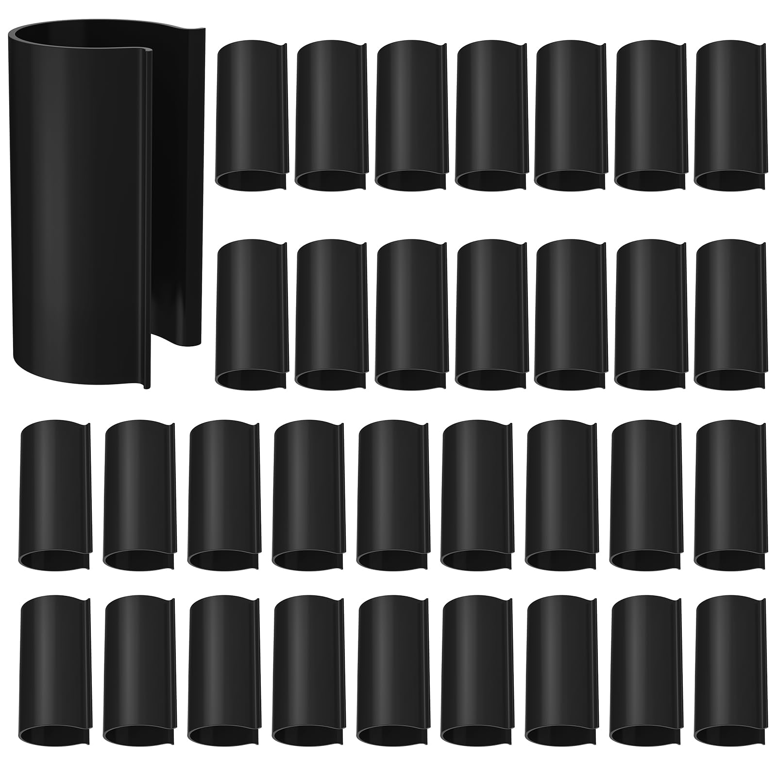 Photo 1 of Jetec 32 Pcs PVC Pipe Clips Pool Cover Clamps for Above Ground Pool Greenhouses, Row Covers, Garden, Shelters, Bird Protection, 2.4 Inch Long(for 1 Inch PVC Pipe,Black)