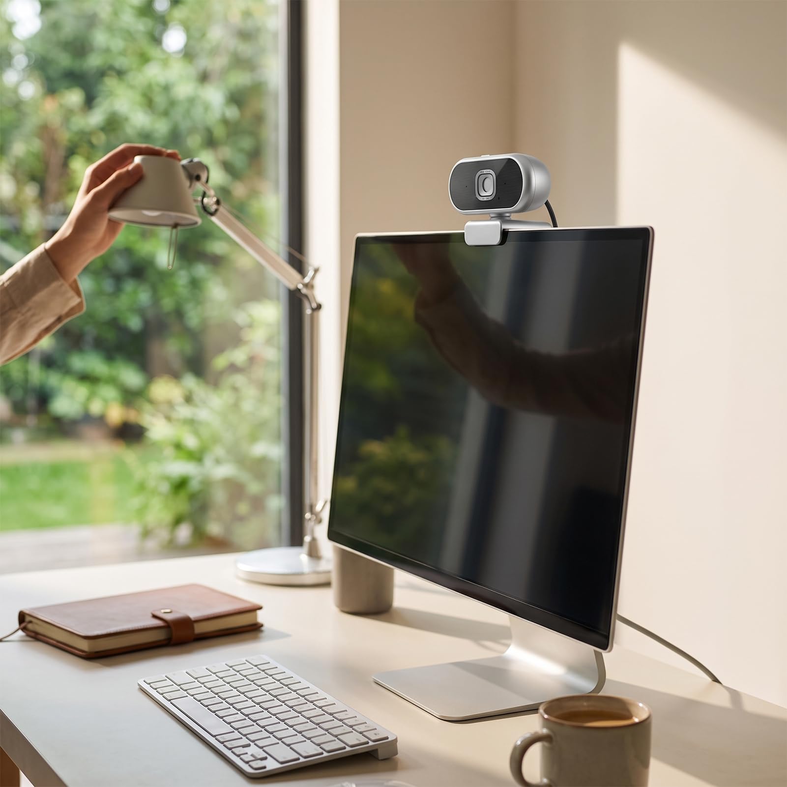 VBESTLIFE Webcam 4K con Messa a Fuoco Automatica e Copertura Privacy per | USB Plug and Play, Grandangolo da 75°, Inclinazione Panoramica a 360°, Interfaccia 2.0 Ad Alta velocità, per