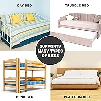 Vista 6 de Tabla plegable para cama, base tapizada, tamaño twin, color café – por DMI