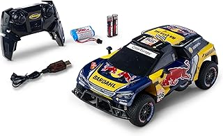 Carson 500404311 1:16 RC Peugeot Rally 3008 DKR Loeb 19 100% Remote Controlled RC Toy with Functions, RC Vehicle, RC Racing Car, RC Car, Remote Controlled Car for Children