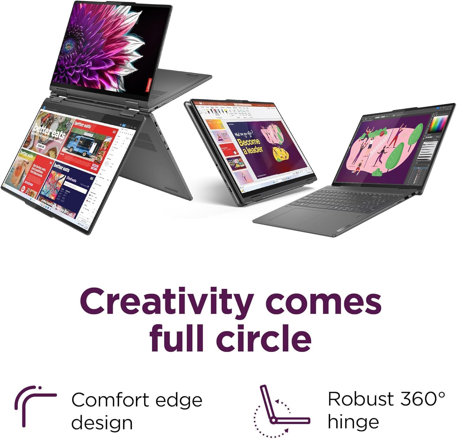 Lenovo Yoga 7i 2-in-1 Business Touchscreen Laptop, 16" FHD+, Intel Core Ultra 7 155U (> i7-1355U), 1080p IR Webcam, FP, Backlit, IST Computer Customized 16GB RAM, 512GB/1TB/2TB SSD, Win 11 Home, AI PC