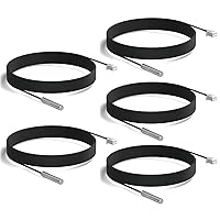 Vista 1 de DROK Sonda de temperatura B3950 de 10 K, sensor de temperatura de -25 a 257.0 °F, 9.8 ft 9.8 pies de acero inoxidable sensible sensor de temperatura