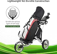 Vista 5 de Caddytek CaddyLite EZ V8 Carrito de Golf Empujable - Carrito Ligero de 3 Ruedas Plegable con Plegado de 2 Pasos con un Solo Clic, Ruedas de EVA