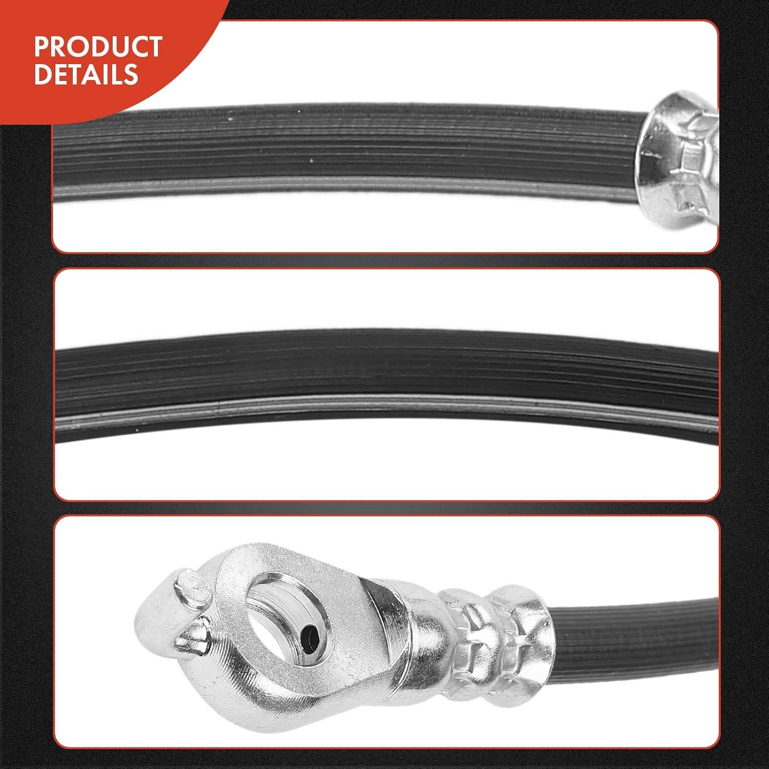 A-Premium Front Driver Brake Hydraulic Hose Compatible with Select Toyota Models - Sienna 2004-2010 - Replace# 9008094191