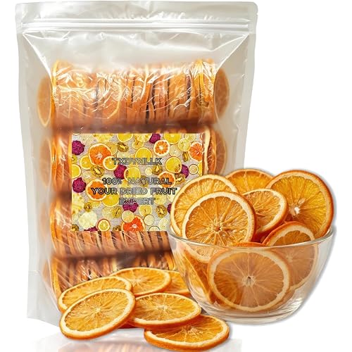TXDYNLLK Dried Orange Slices 17.6oz(500g) Dehydrated Oranges for Vibrant Cocktails, Festive Christmas Decor, Aromatic Candles, Creative Crafts-Citrus Wheels Perfect for Flavorful Fruit Tea