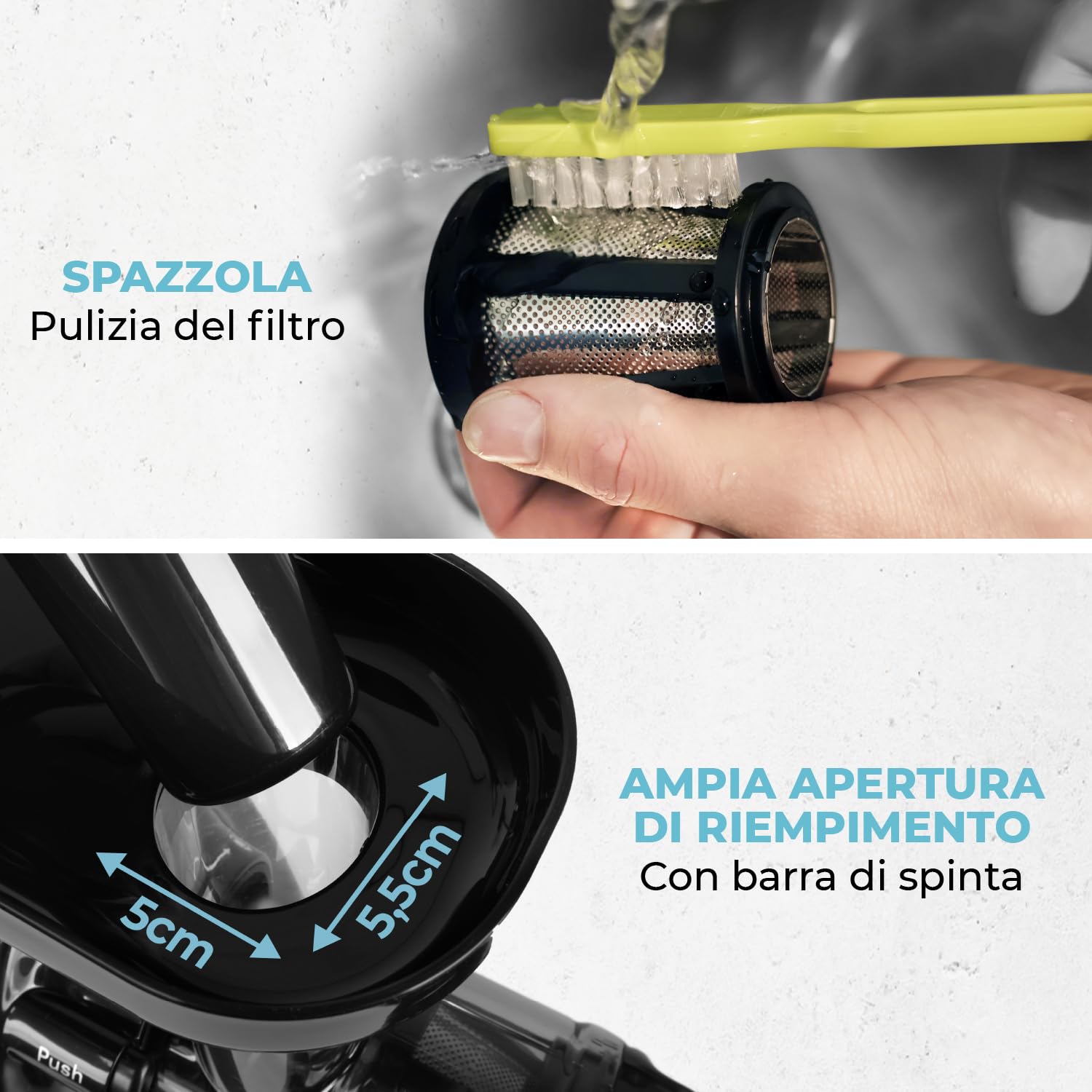 Estrattore Frutta e Verdura – Centrifuga Frutta e Verdura – Orizzontale Estrattore Di Succo con Funzione di Inversione – Motore Silenzioso e Potente - Con Tazza per Polpa e Succo
