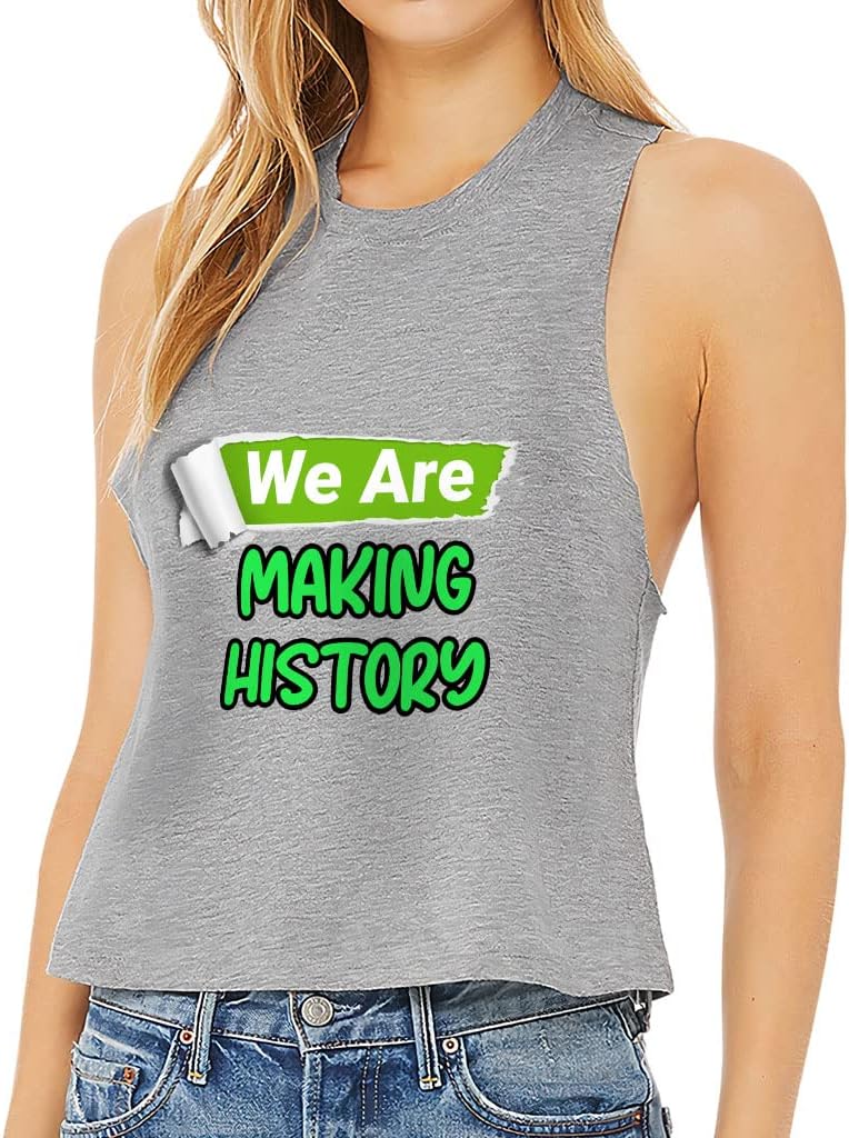 Cool Motivational Racerback Cropped Tank - Quote Women's Tank - Best Design Tank Top