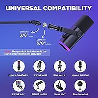 Vista 6 de InnoGear Low Profile Mic Arm, 360° Rotatable Microphone Arm Stand Foldable Desk Mic Boom Arm with 3/8" to 5/8" Adapter for Fifine AM8 K669B Blue