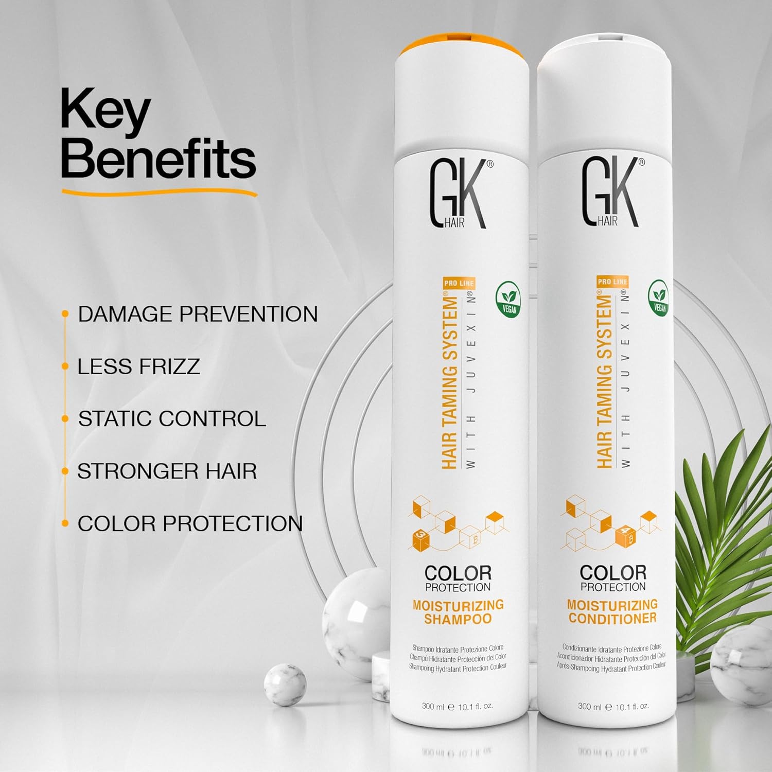 Diwali Sale Gk Hair Global Keratin Moisturizing Shampoo And Conditioner 300Ml For Color Protection Dry Frizzy Damage Hair Repair - Sulfate And Paraben Free