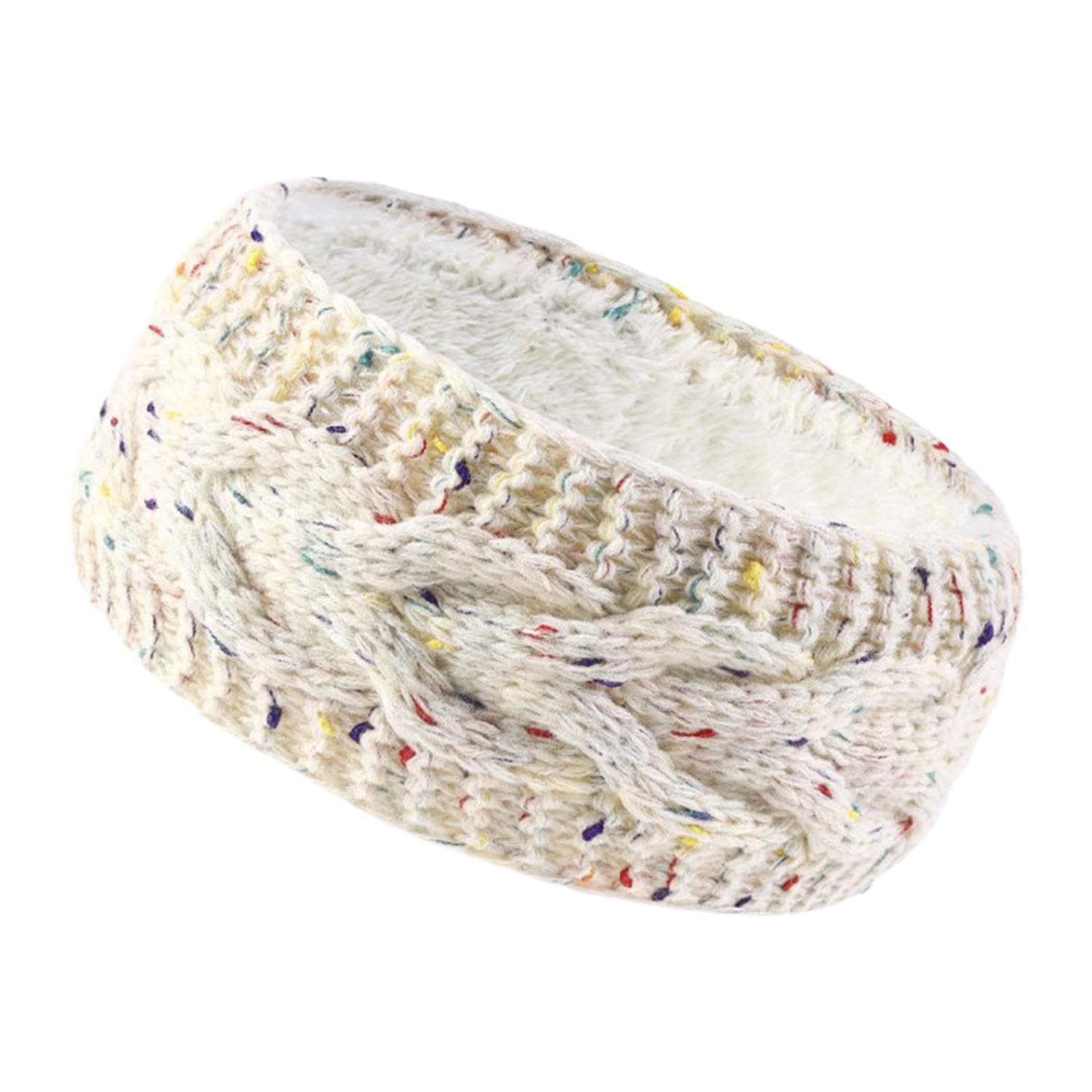 nivaa Winter Knitted Headband Ear Warmer Thick Headwear Soft Braided Knit Headband Beige-picture-34
