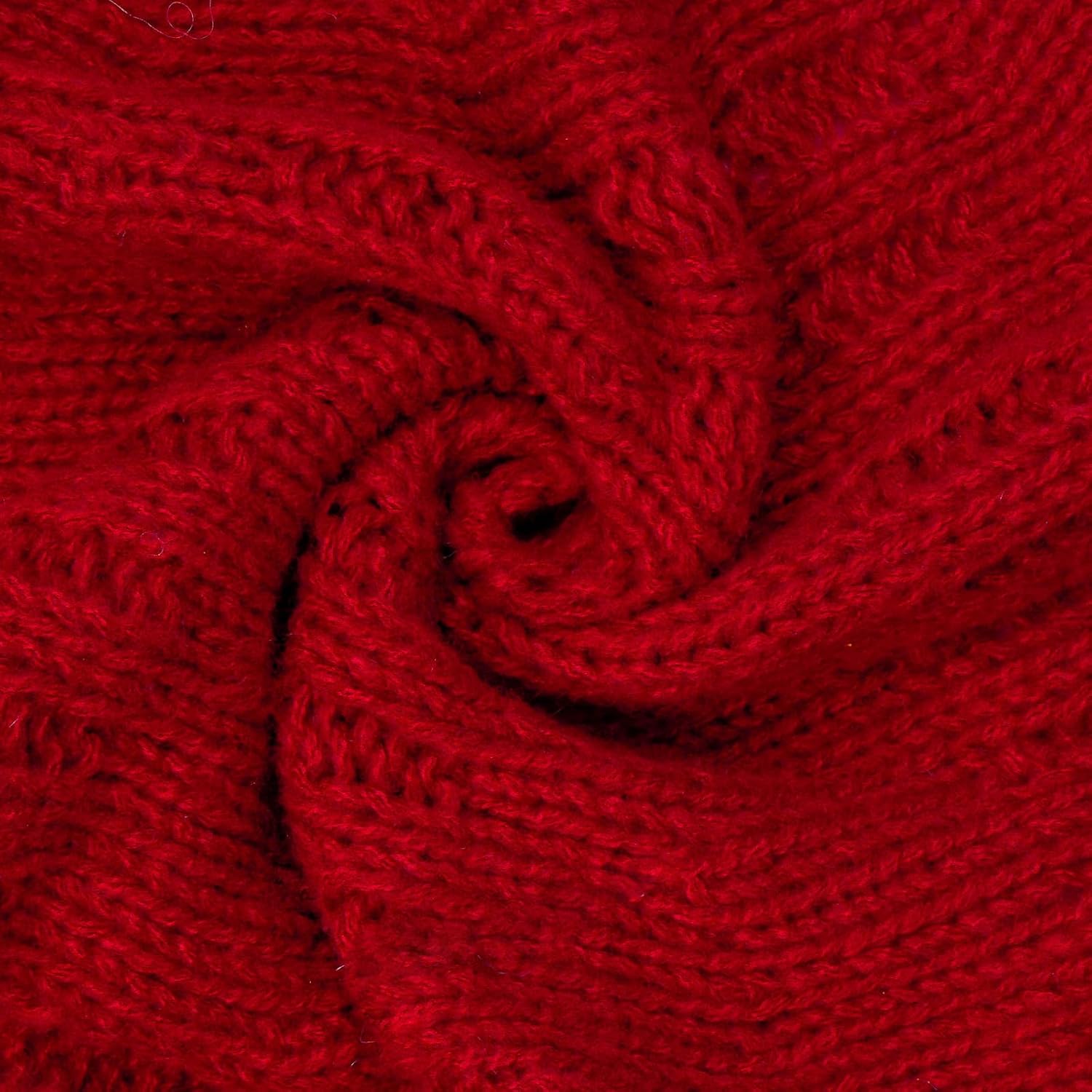 Red Christmas Tree Skirt 24 Inch, Knitted Tree Skirt for 4Ft Pencil Tree, Vintage Thick Small Tree Skirt for Christmas Trees Decoration, Xmas Home Indoor Farmhouse Decorations