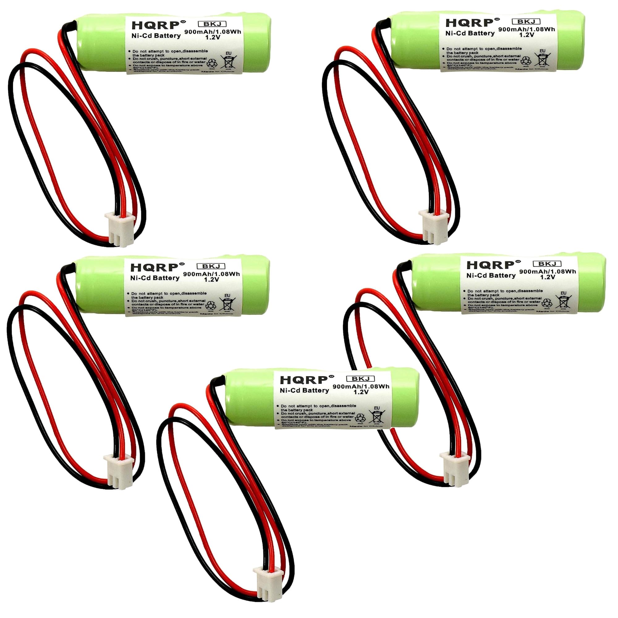 HQRP 5-Pack Emergency Exit Light Battery for Unitech AA900mAh, OSA268 OSI OSA-268, MINBO AA-1000, Lithonia EXR LED EL M6 KR-AA900MAH KRAA900MAH ELB CS01 Lithonia ELBCS01 CUSTOM-332 BST DAA900BT