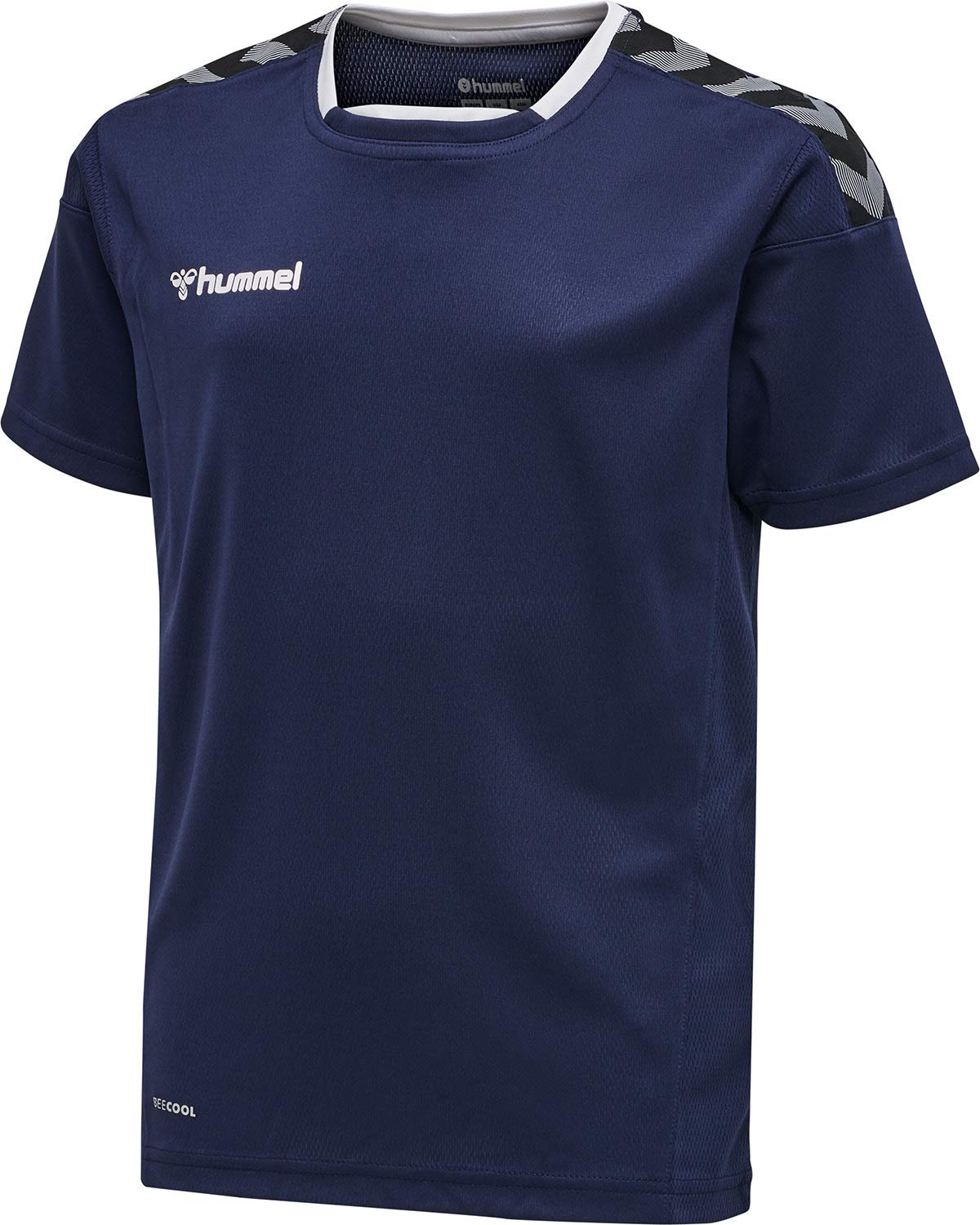 hummel Boys' hmlAUTHENTIC Kids Poly Jersey S/S Jersey, Navy, 164
