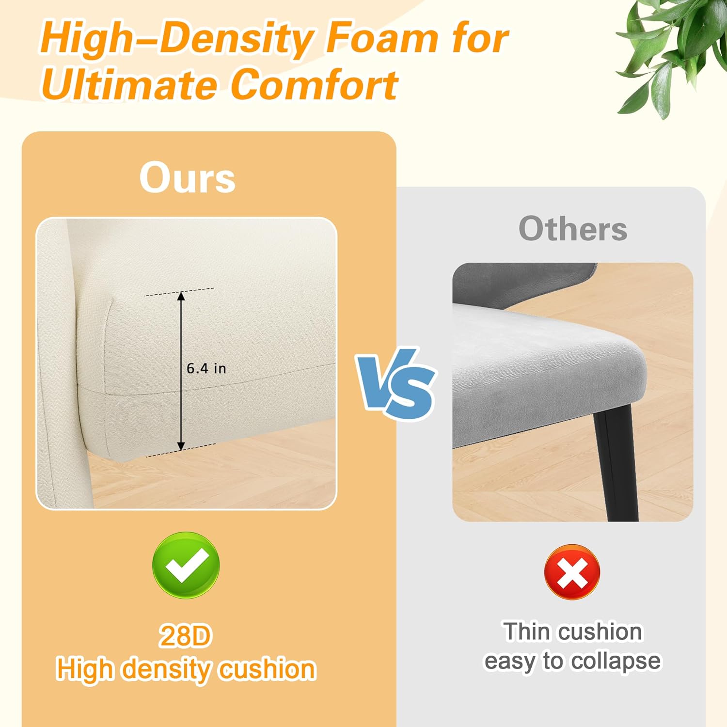 LSSPAID Accent Chairs, Modern Line Fabric Upholstered Armchairs, Comfy Leisure Reading Chair Fluffy Single Sofa Chair for Living Room, Bedrooms, Office (White, 1PC)