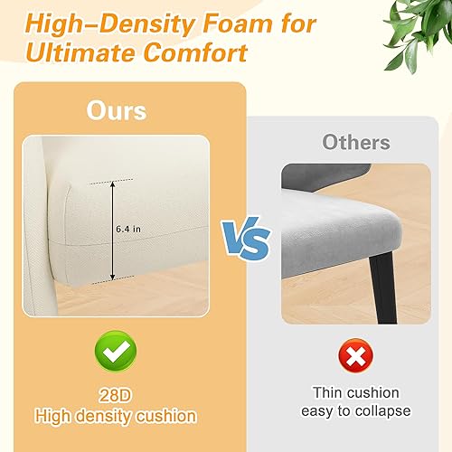 Miniatura 5 de LSSPAID Sillas decorativas, sillones tapizados de tela de línea moderna, cómoda silla de lectura para ocio, sillón individual esponjoso para sala de