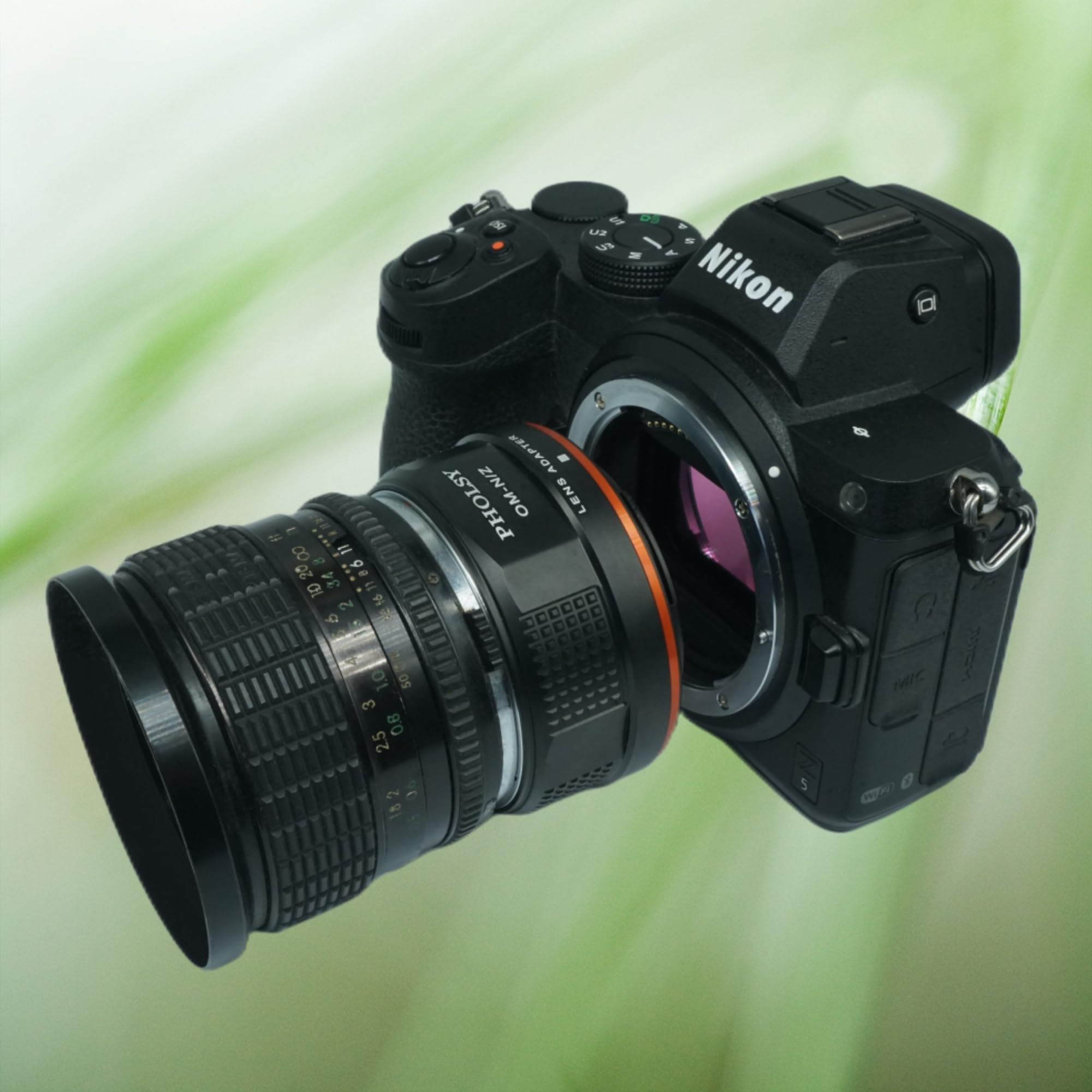 PHOLSY Lens Mount Adapter Manual Focus: Compatible with Olympus OM Lens to Nikon Z Camera Body, Olympus OM to Nikon Z - Image 3
