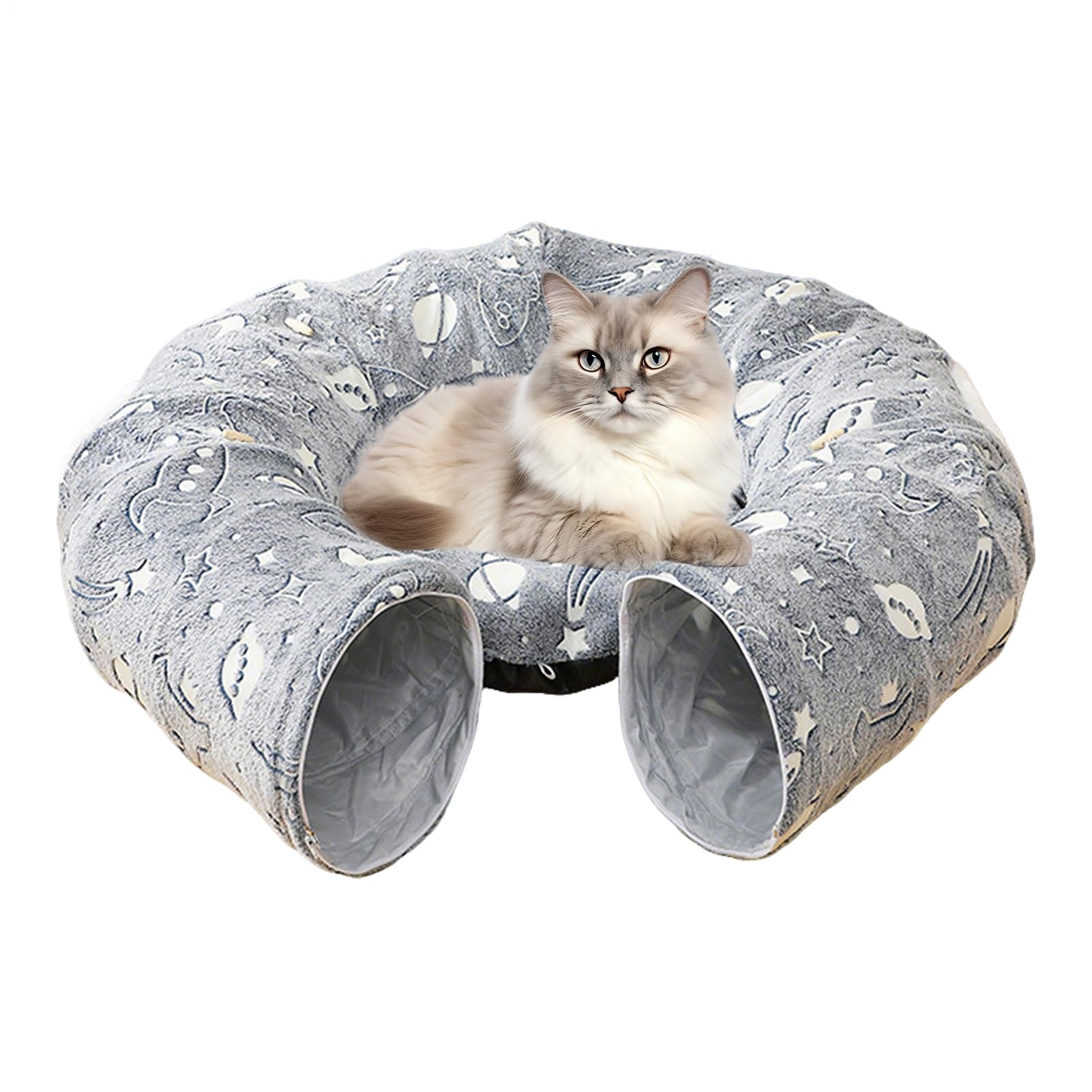 Cuccia Tunnel Per Gatti Tunnel da Interno per Gatti | Cuscino Morbido Pieghevole per Animali Piccoli Grandi per Appartamento Dormitorio Balcone Casa Sala da Soggiorno