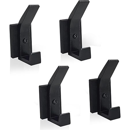 Heavy Duty Magnetic Coat Hooks - 4 Hook Rubber Coated Wall Hanger