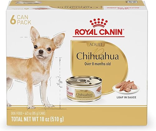 Royal Canin Breed Health Nutrition Chihuahua Adult Loaf in Sauce Dog Food, 3 oz (Pack of 6)