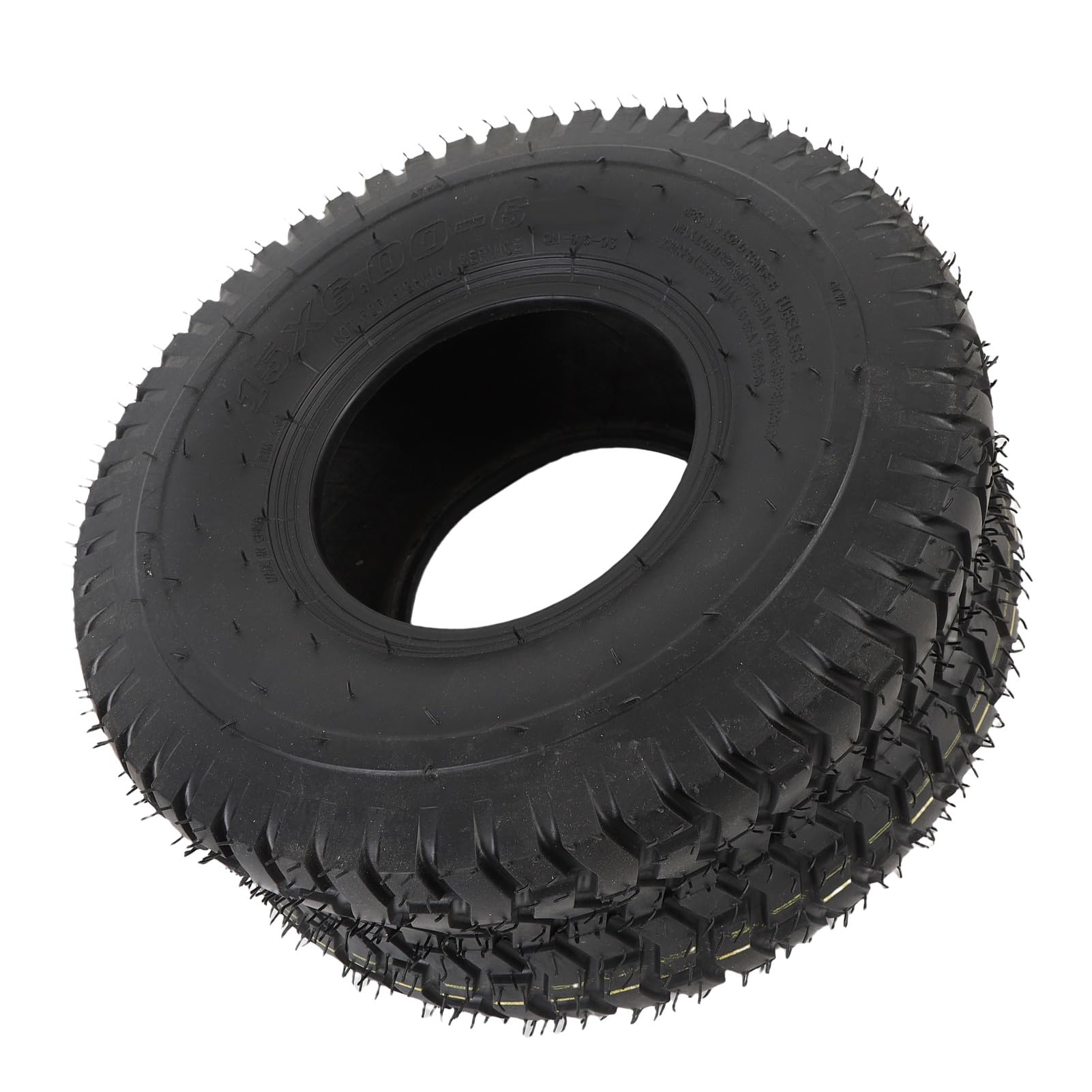 RiToEasysports Neumático de Vacío, Neumático de 15x6.00-6 sin Tubo sin Tubería para la Carretilla del Tractor del Patio del Carro Cortacésped, con Material de Goma, Textura sin Deslizamiento, Agarre