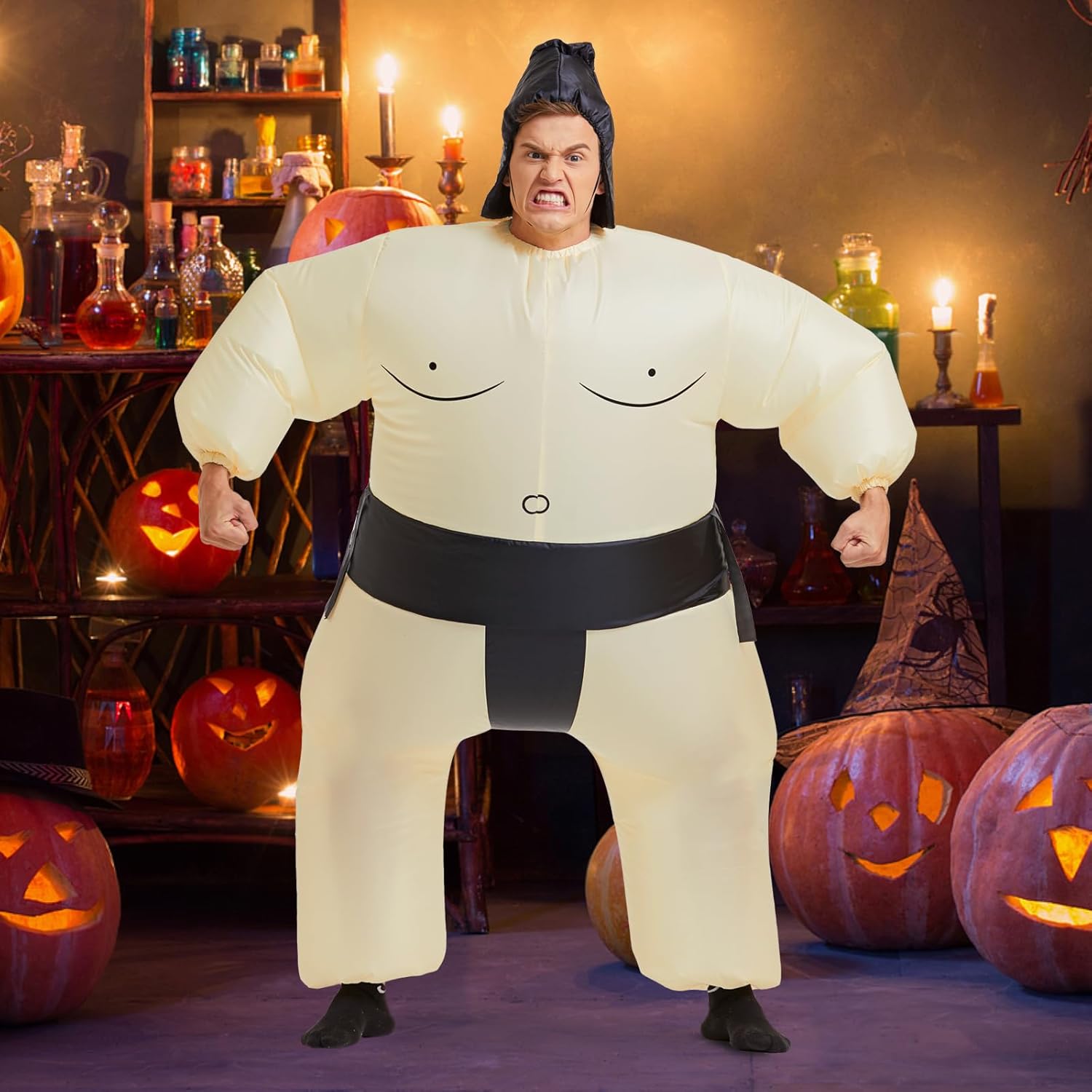Inflatable Costume for Kid & Adult Sumo Wrestler Inflatable Costume Blow up Sumo Costumes for Halloween Cosplay Party - Image 6
