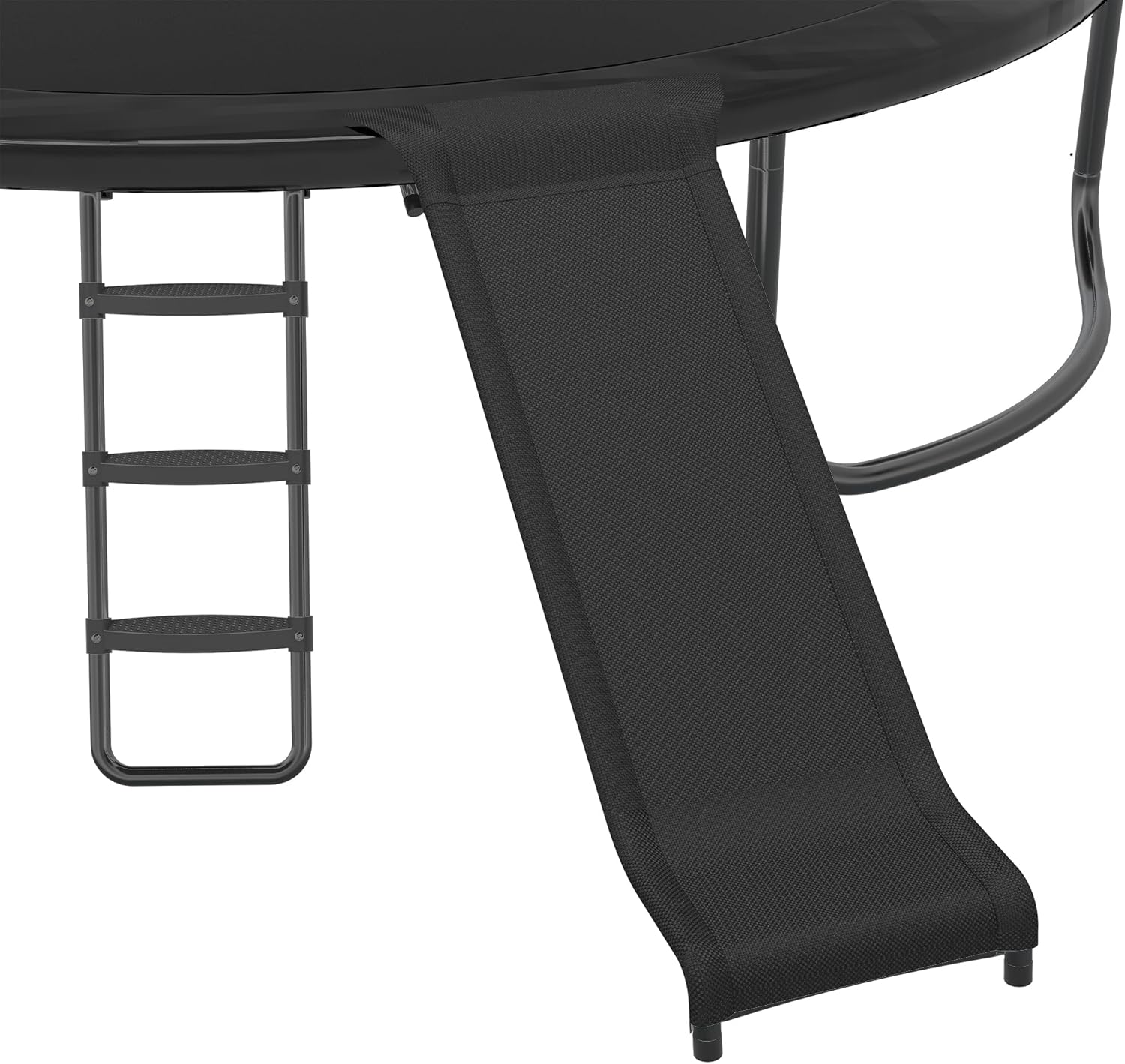 Trampoline Ladder and Slide Attachment,3-Step Universal Stair Slide for Kids,Trampoline Accessories & Replacement Parts,Fits 10 12 14 15 ft Trampoline Frame