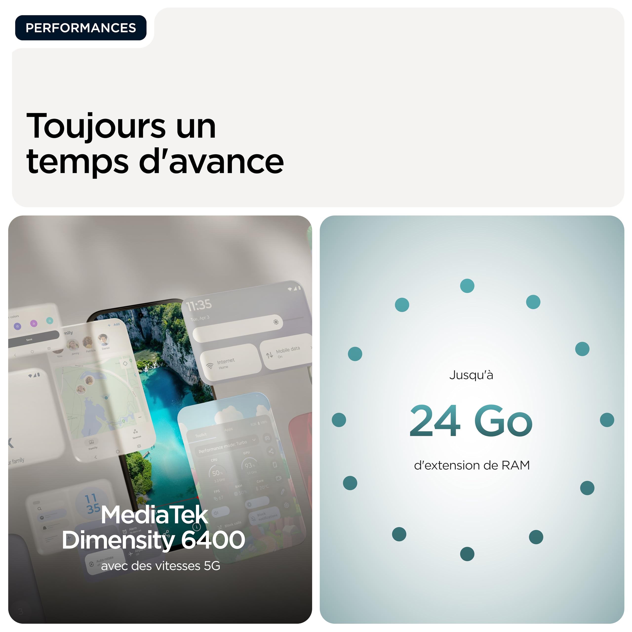 Motorola G77 8 256 5G, Pantone ShadedSpruce (Vert) | Triple capteur 108MP, écran 6,78" pOLED, batterie 5200 mAH