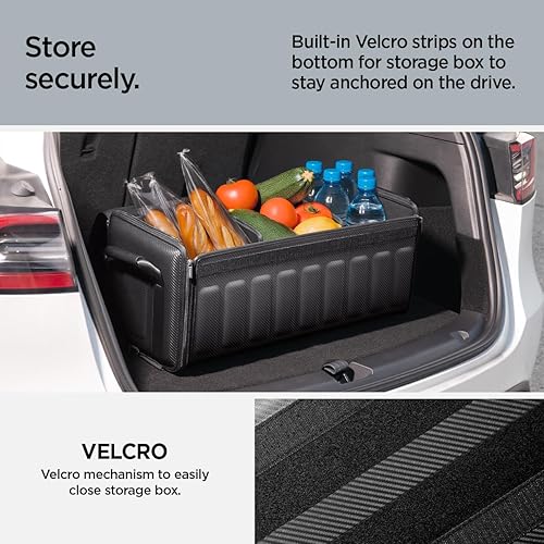 Miniatura 5 de Spigen Organizador universal plegable para maletero con tapa para Tesla Model Y Juniper (202526), modelo 3YSXCybertruck, SUV, sedán y más (negro)