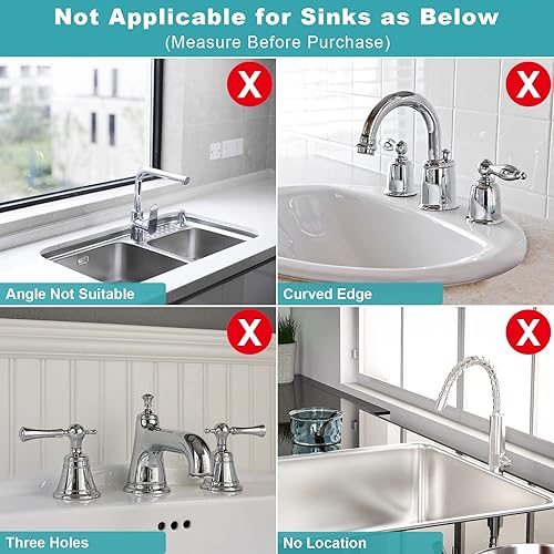 Miniatura 6 de Protector contra salpicaduras de fregadero de 30 pulgadas, alfombrilla para grifo de fregadero, protector contra salpicaduras de grifo más largo,