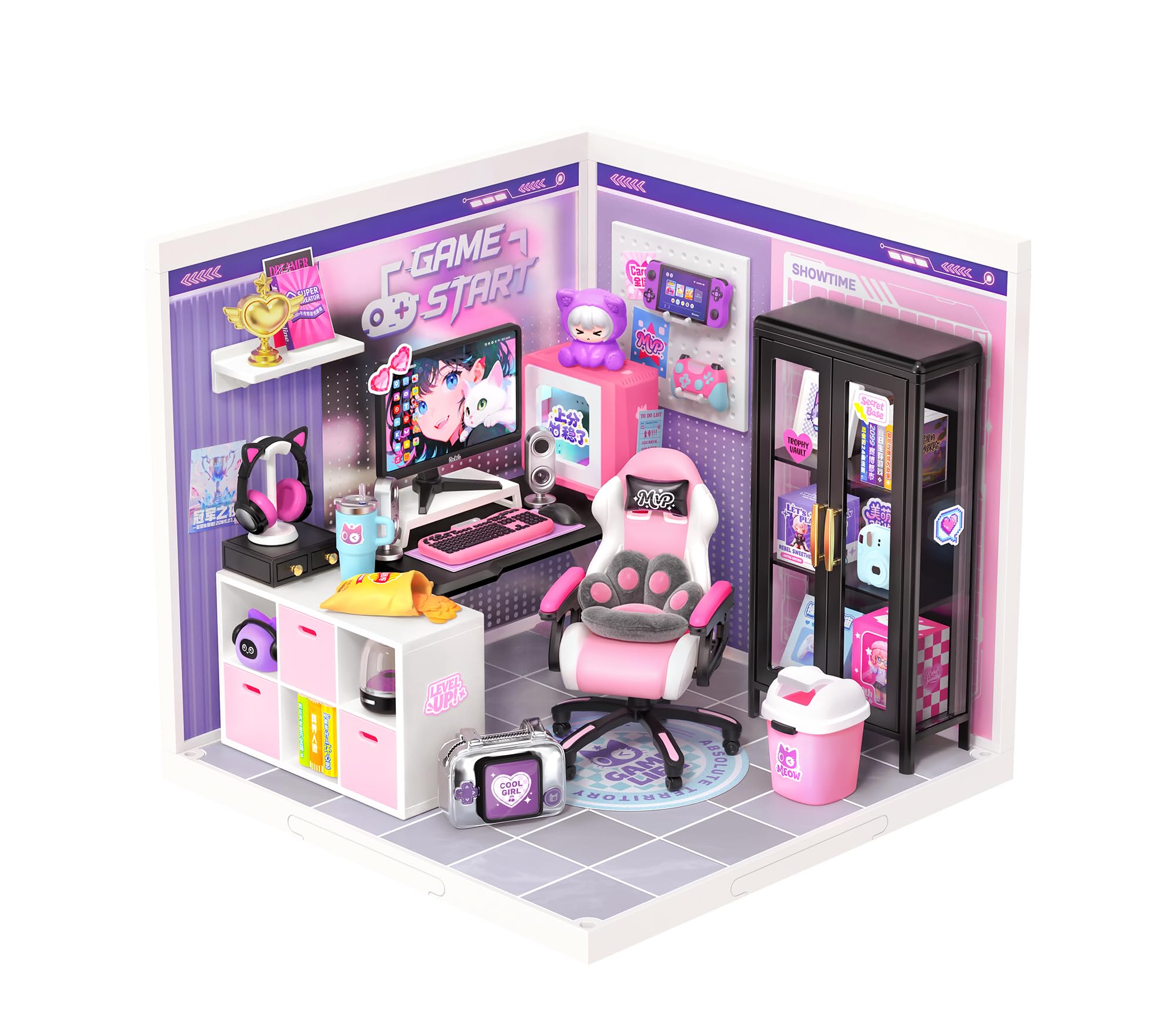 Rolife Super Creator Baddie Closet DIY Miniature House Kit with Light